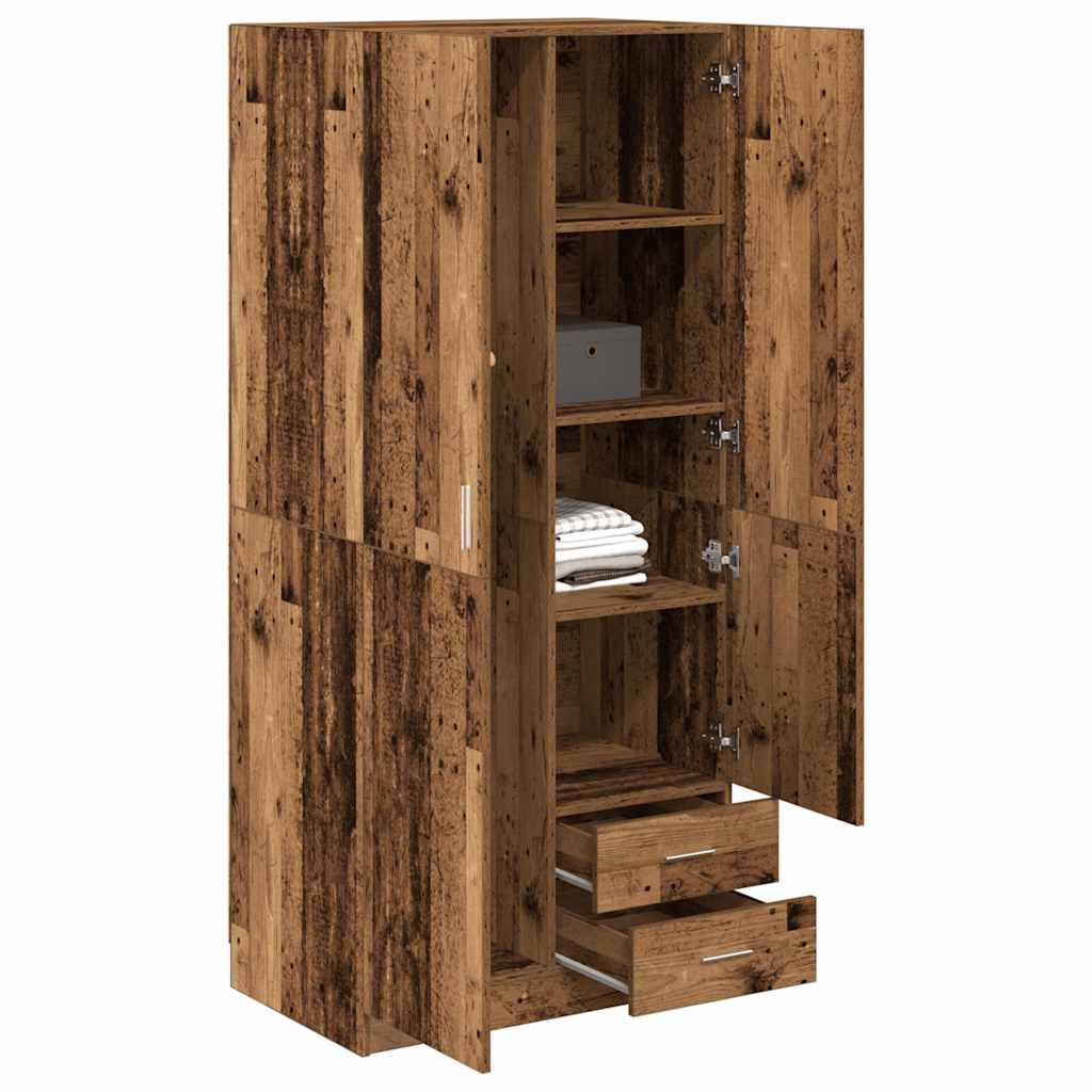 Garderobe gammelt tre 80x52x180 cm konstruert tre