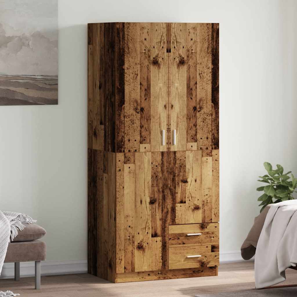 Garderobe gammelt tre 80x52x180 cm konstruert tre