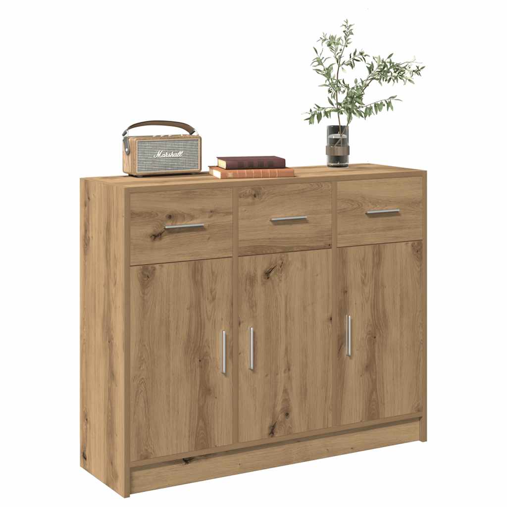 Skjenk artisan eik 91x28x75 cm konstruert tre vidaXL