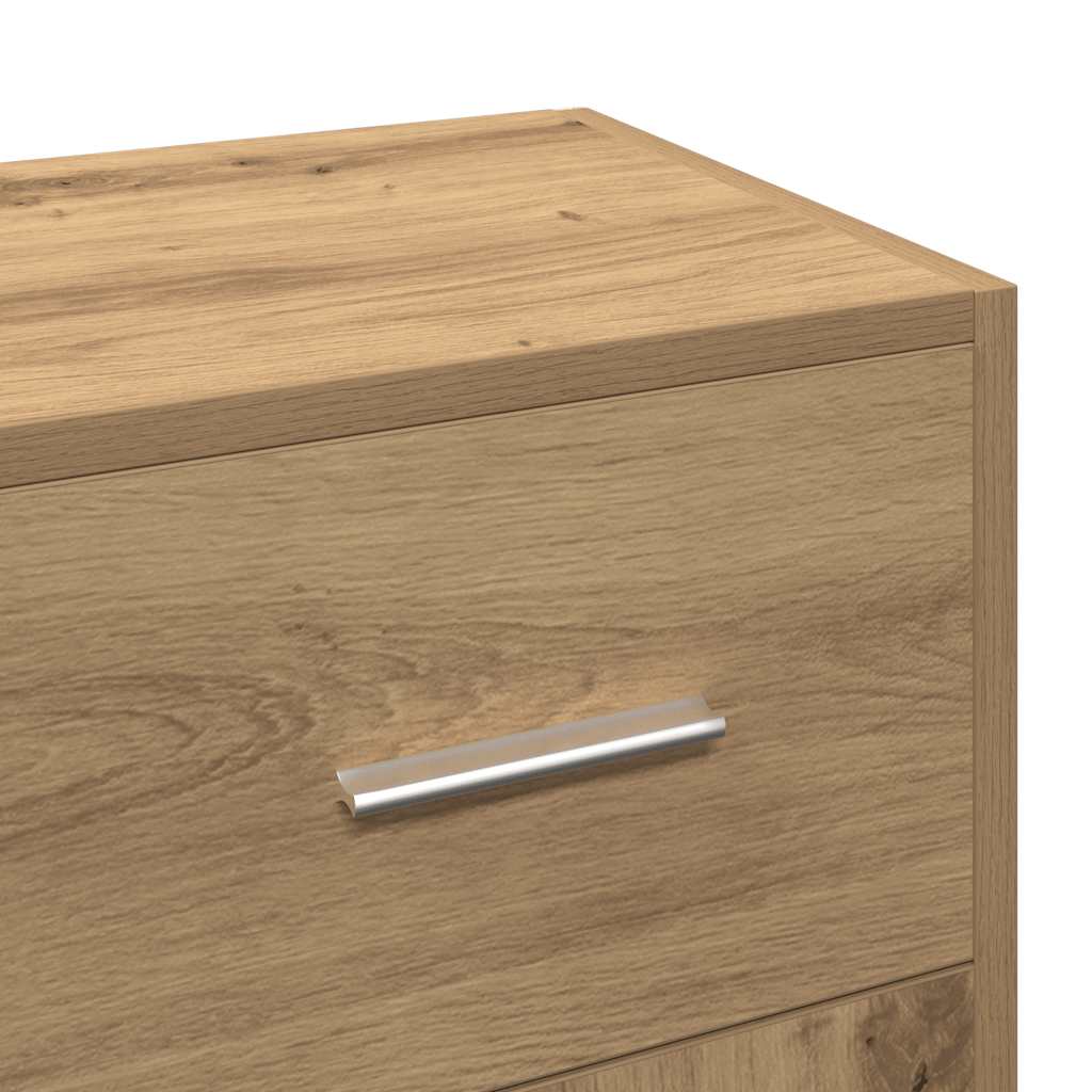Skjenk artisan eik 91x28x75 cm konstruert tre vidaXL