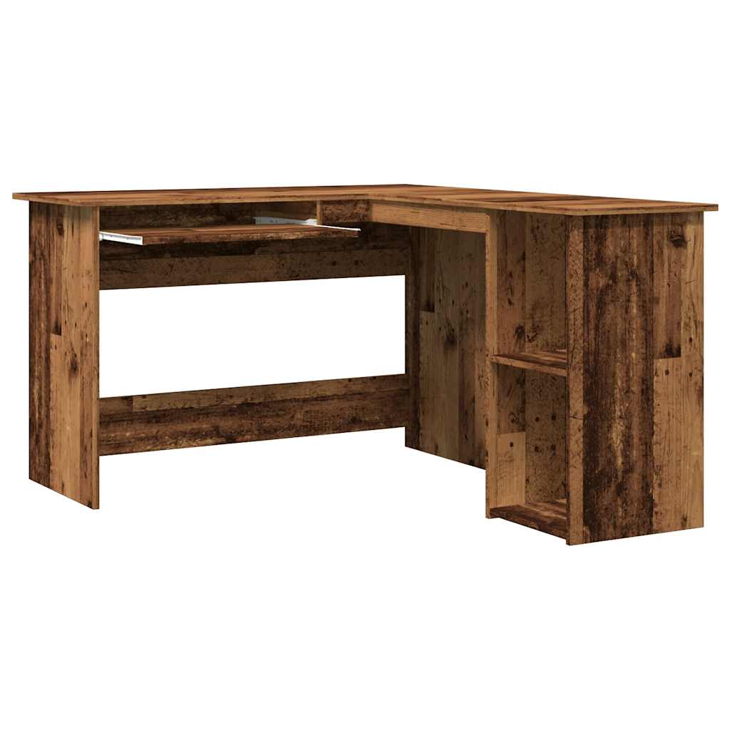 Hjørnepult gammelt tre 120x140x75 cm konstruert tre