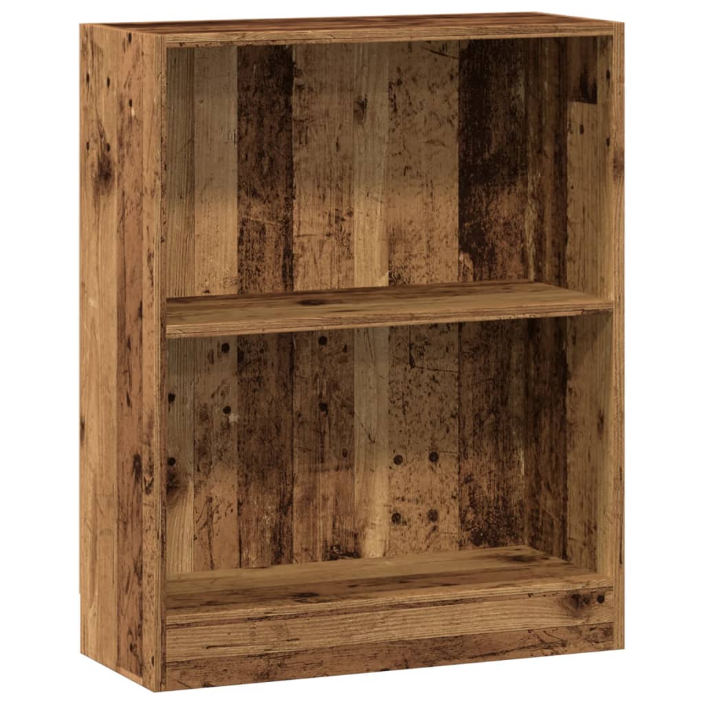 Bokhylle gammelt tre 60x24x76 cm konstruert tre