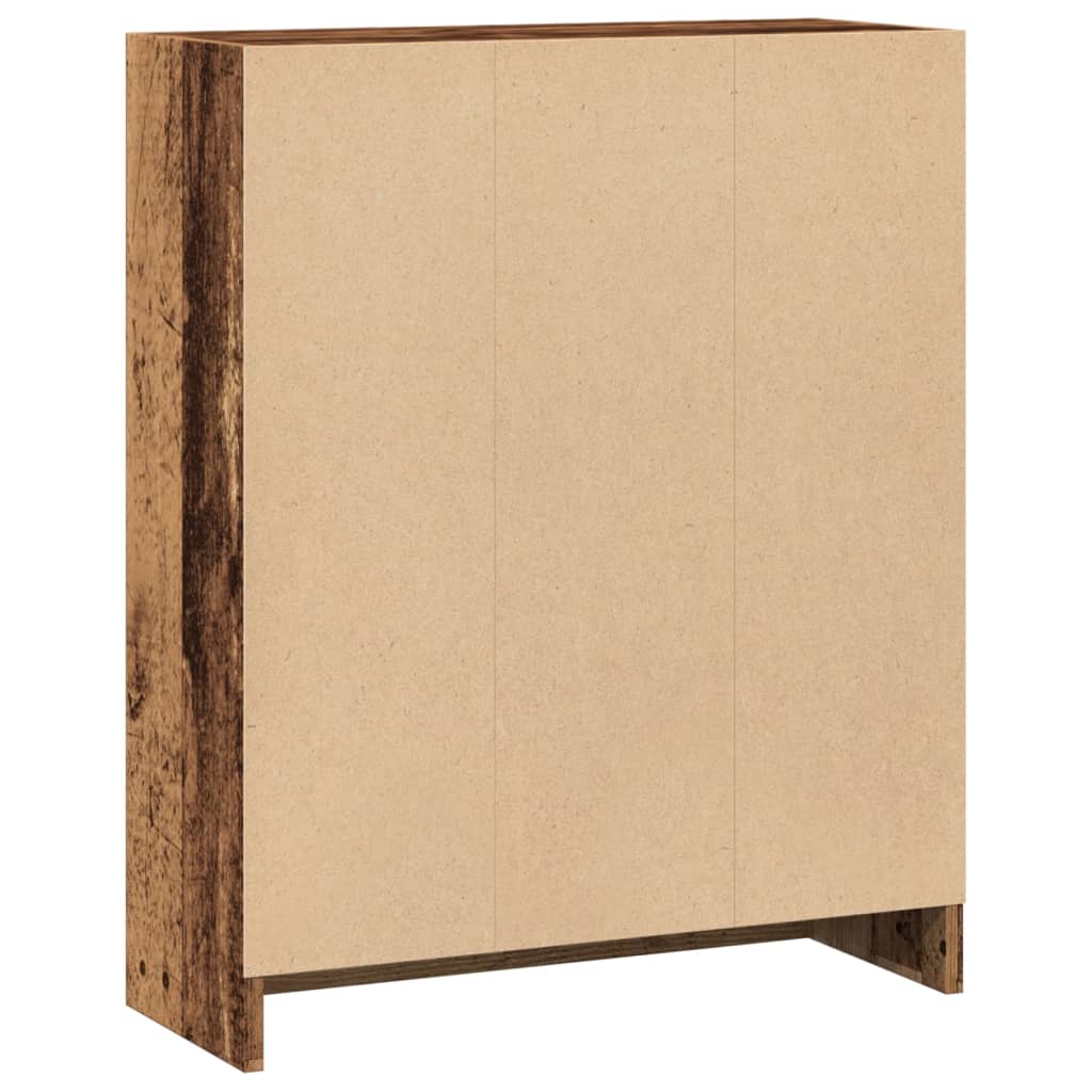 Bokhylle gammelt tre 60x24x76 cm konstruert tre