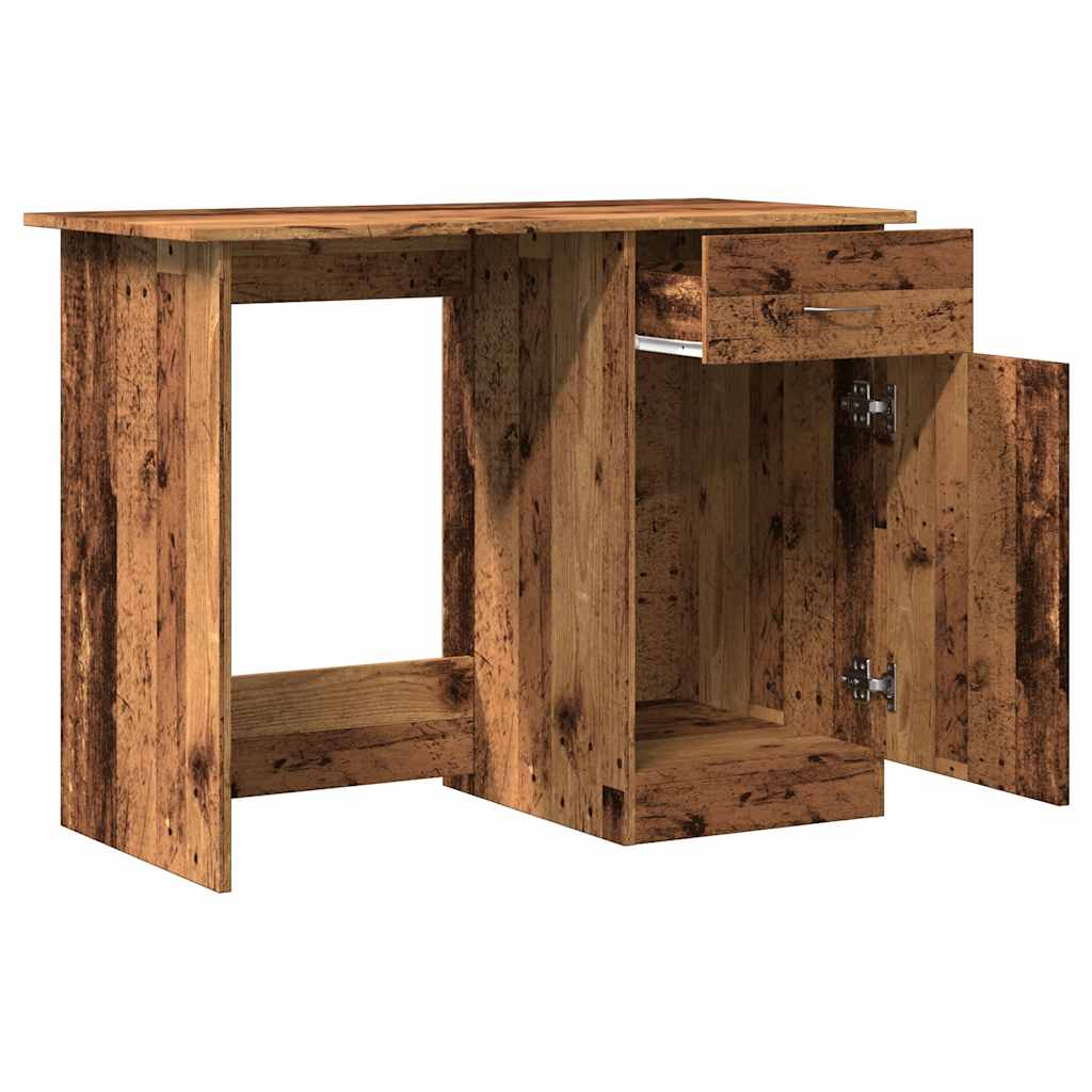 Skrivebord gammelt tre 100x50x76 cm konstruert tre