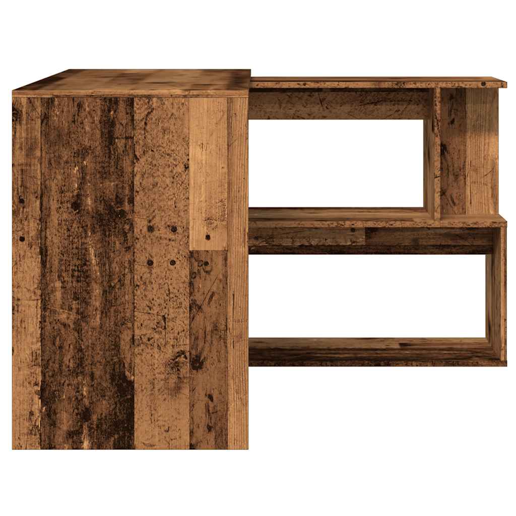 Hjørneskrivebord gammelt tre 200,5x50x76 cm konstruert tre