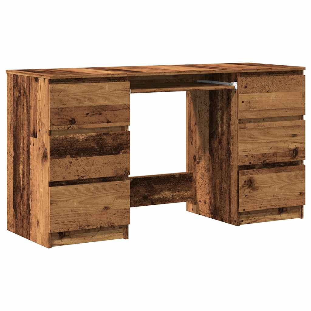 Skrivebord gammelt tre 140x50x77 cm konstruert tre