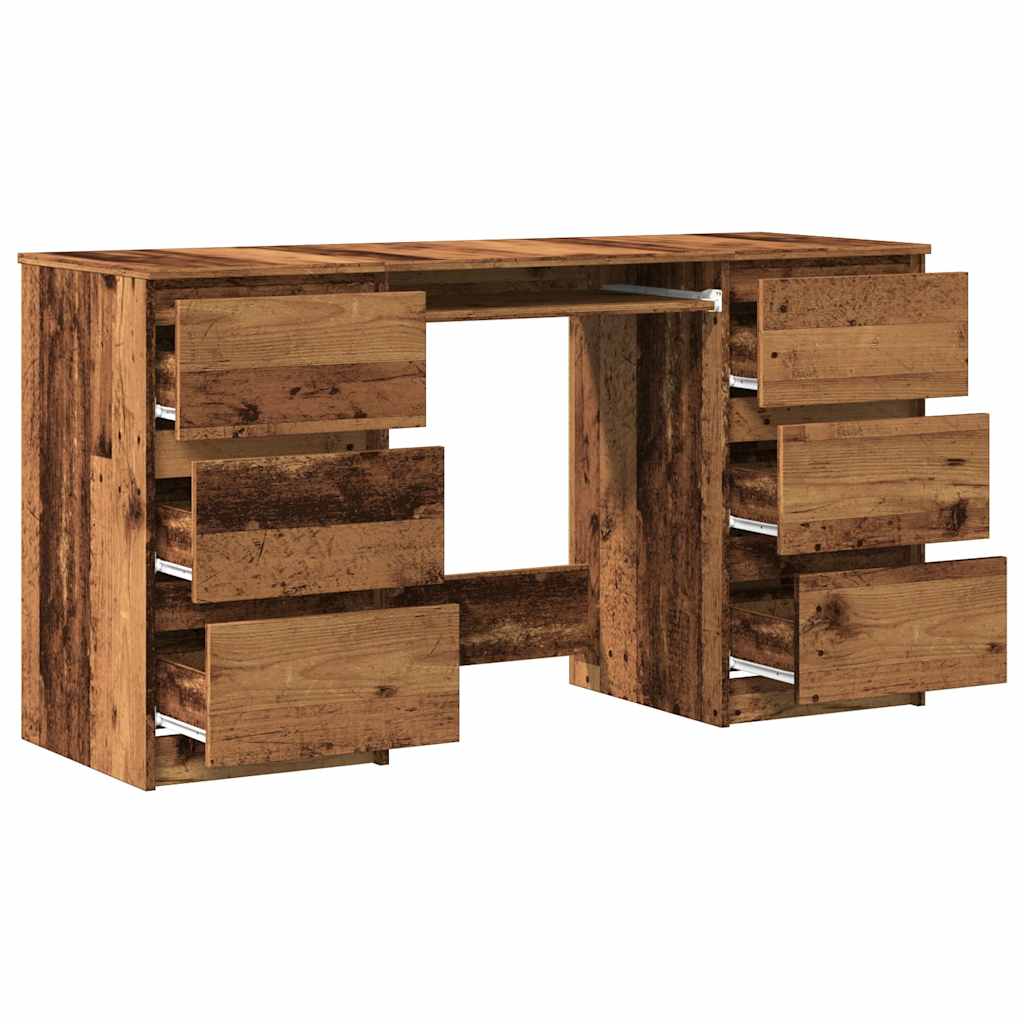 Skrivebord gammelt tre 140x50x77 cm konstruert tre