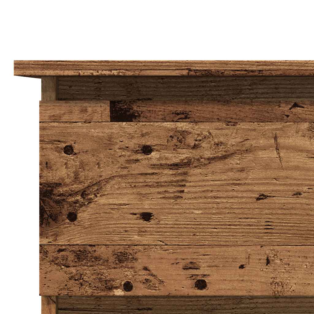 Hjørneskrivebord gammelt tre 145x100x76 cm konstruert tre