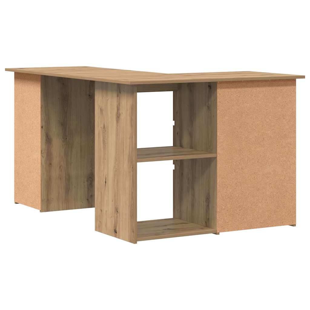 Hjørnepult artisan eik 145x100x76 cm konstruert tre vidaXL