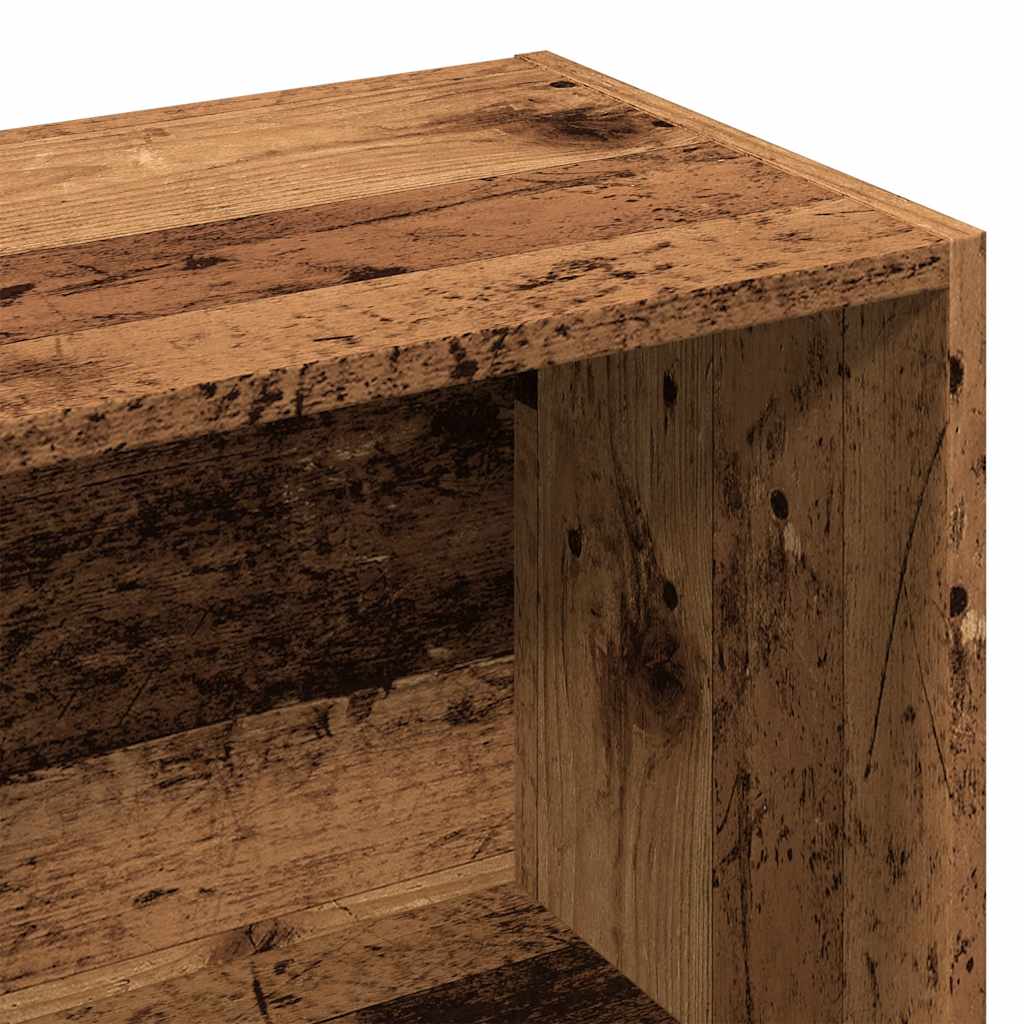 Bokhylle gammelt tre 98x29x97,5 cm