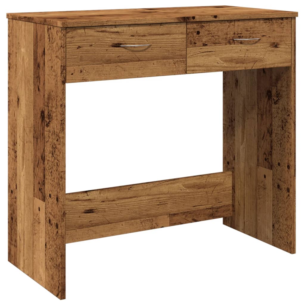 Skrivebord gammelt tre 80x40x75 cm konstruert tre