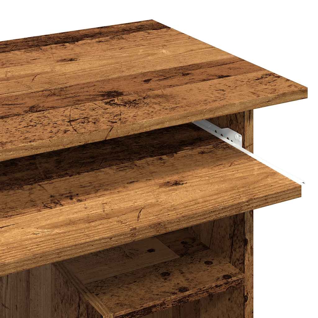 Skrivebord gammelt tre 80x45x74 cm konstruert tre