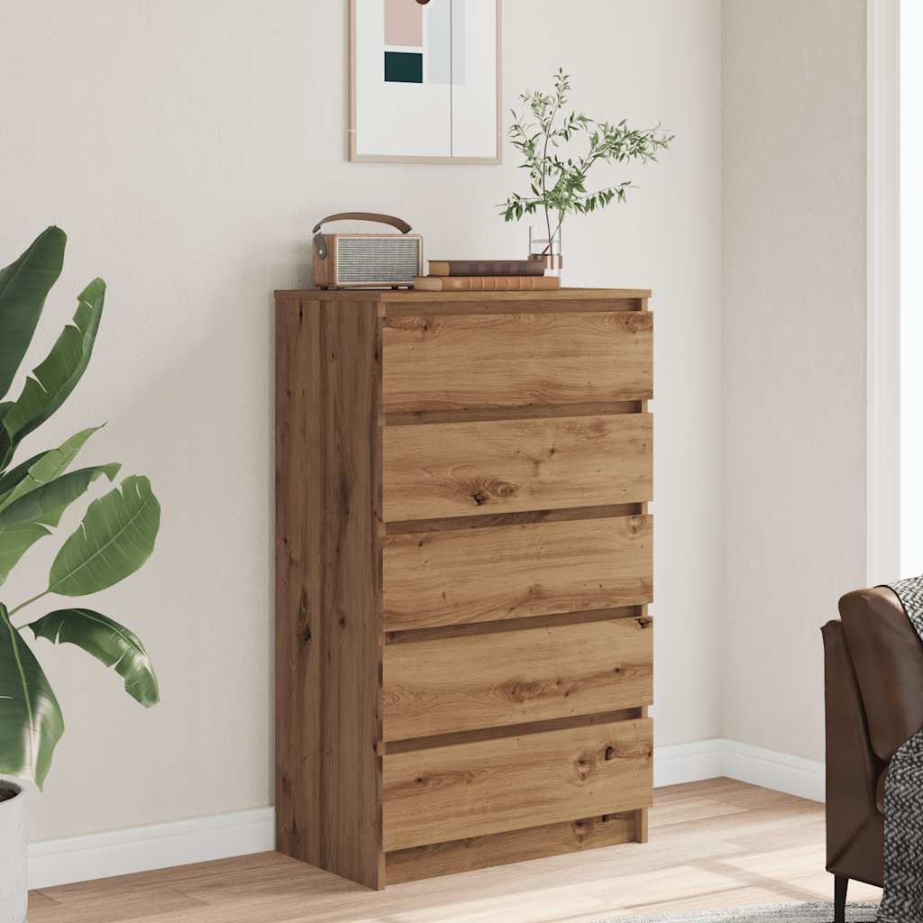 Kommode artisan eik 60x36x103 cm konstruert tre
