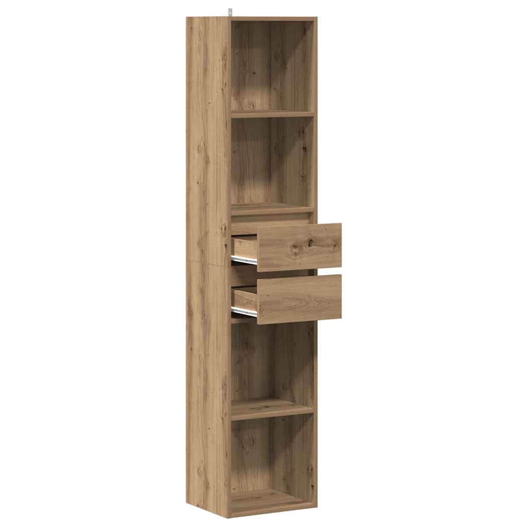 Bokhylle artisan eik 36x30x171 cm konstruert tre