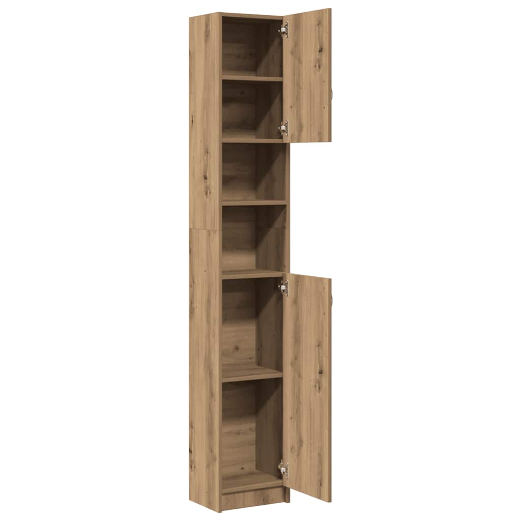 Baderomsskap håndverkseik 32x25,5x190 cm konstruert tre