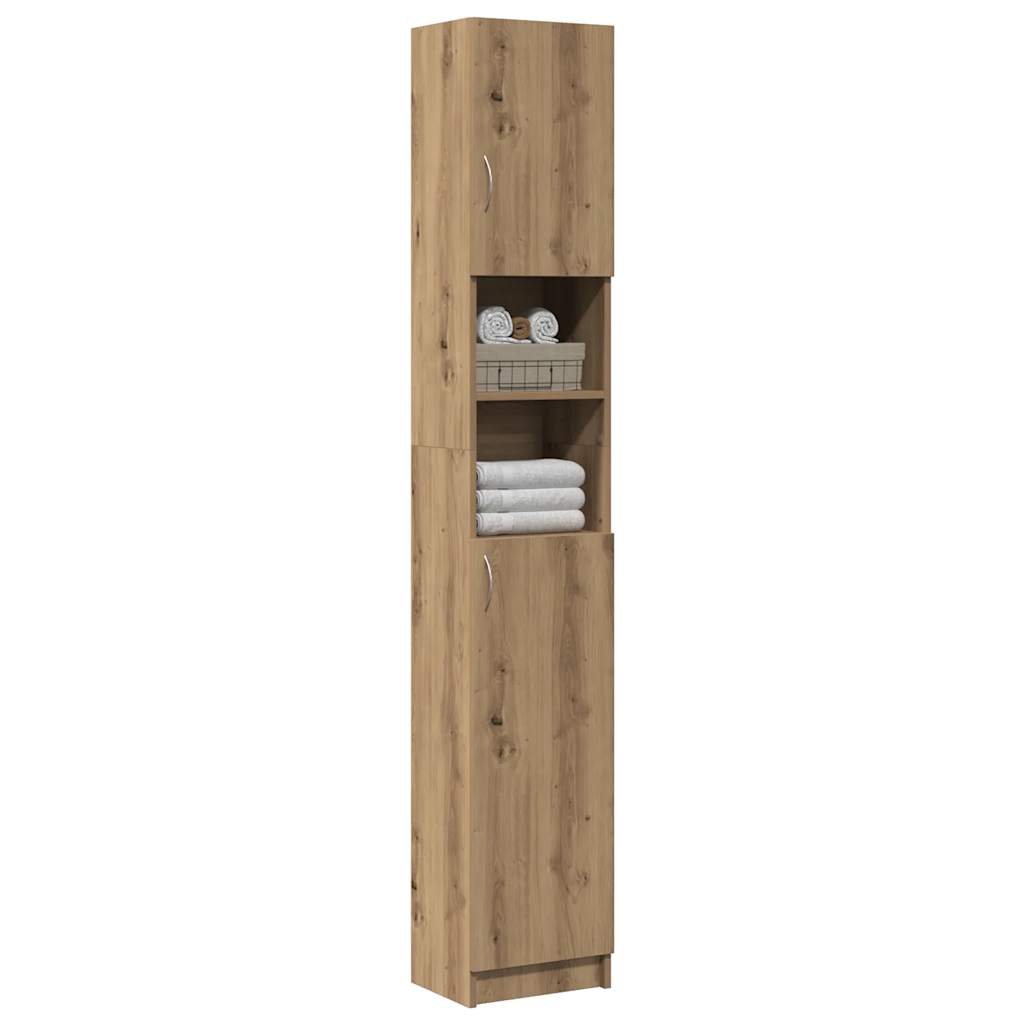 Baderomsskap håndverkseik 32x25,5x190 cm konstruert tre