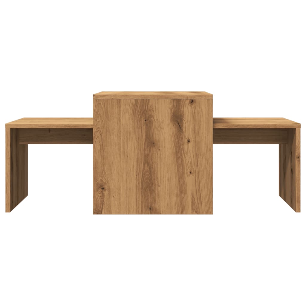 Salongbord artisan eik 100x48x40 cm sponplate