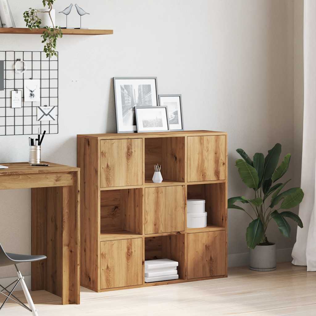 Bokhylle artisan eik 90x28x90 cm konstruert tre