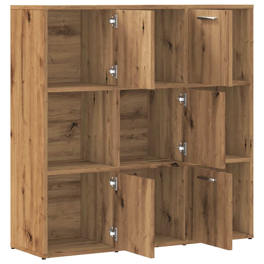 Bokhylle artisan eik 90x28x90 cm konstruert tre