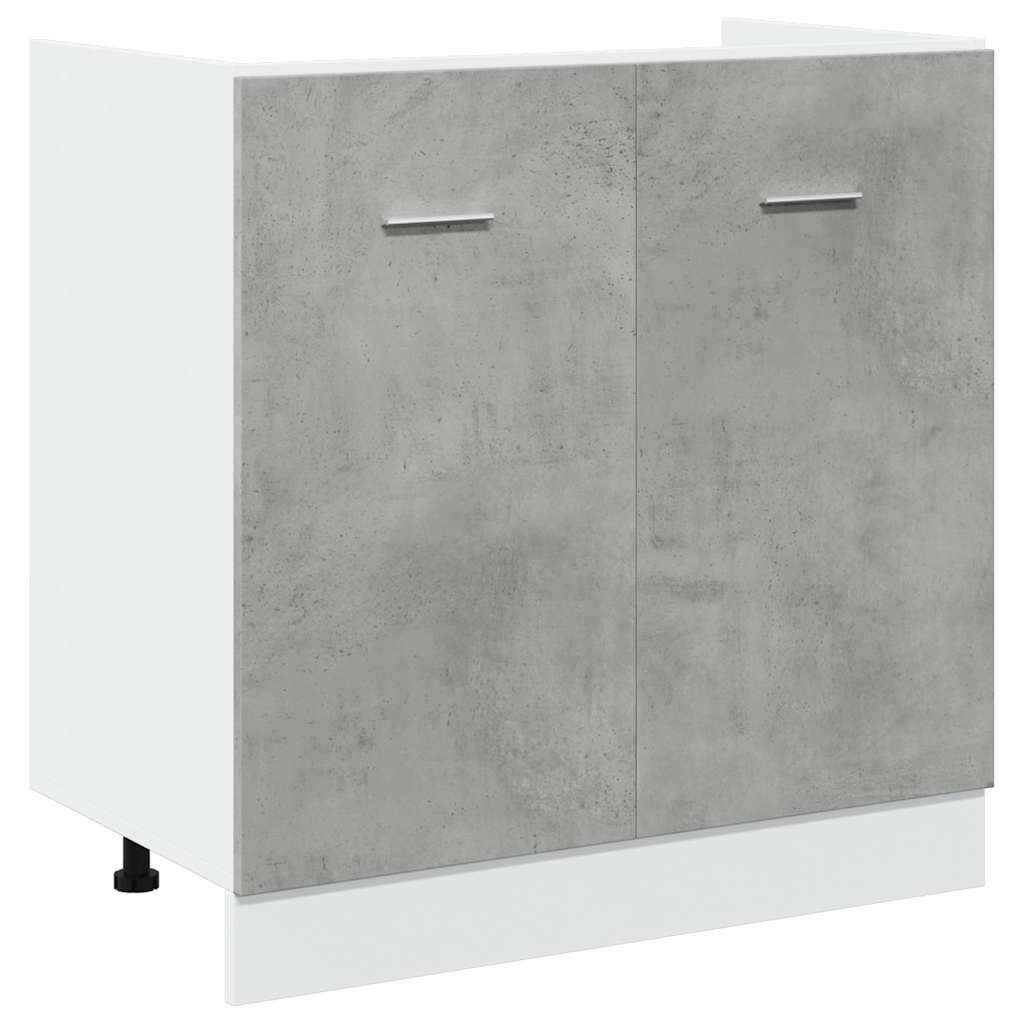 Bunnskap til vask "Lyon" betonggrå 80x46x81,5 cm sponplate