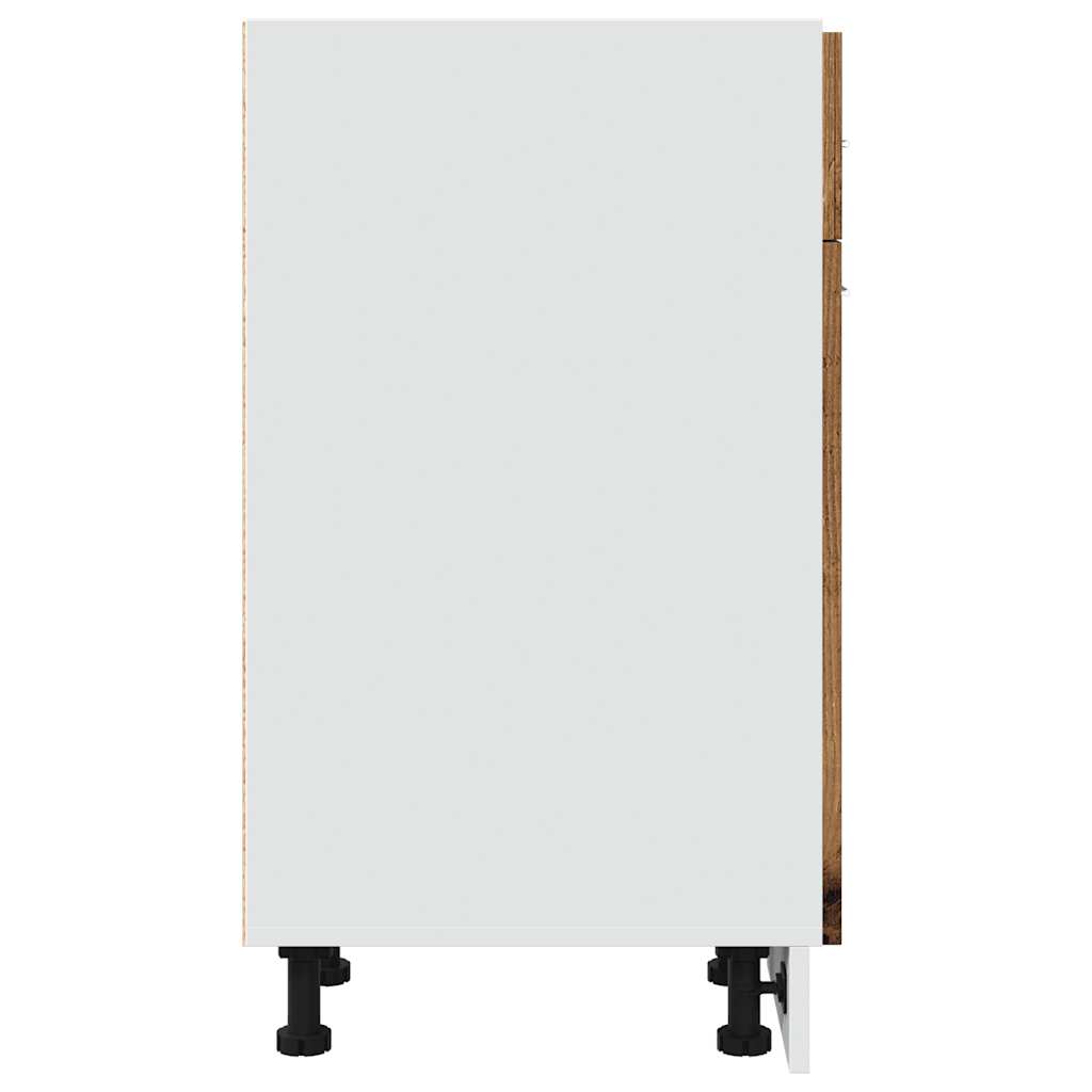 Bunnskap med skuff "Lyon" gammelt tre 30x46x81,5 cm