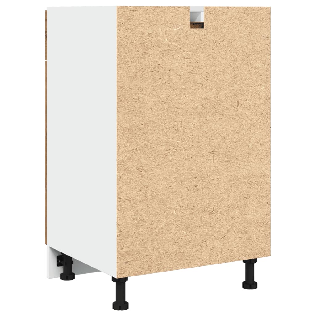 Bunnskap med skuff "Lyon" gammelt tre 50x46x81,5 cm