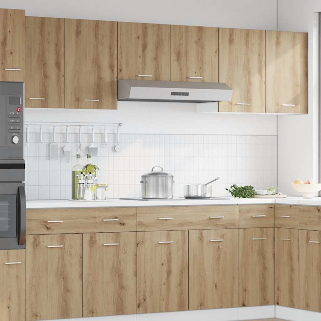 Vegghengt skap "Lyon" artisan eik 50x31x60 cm konstruert tre