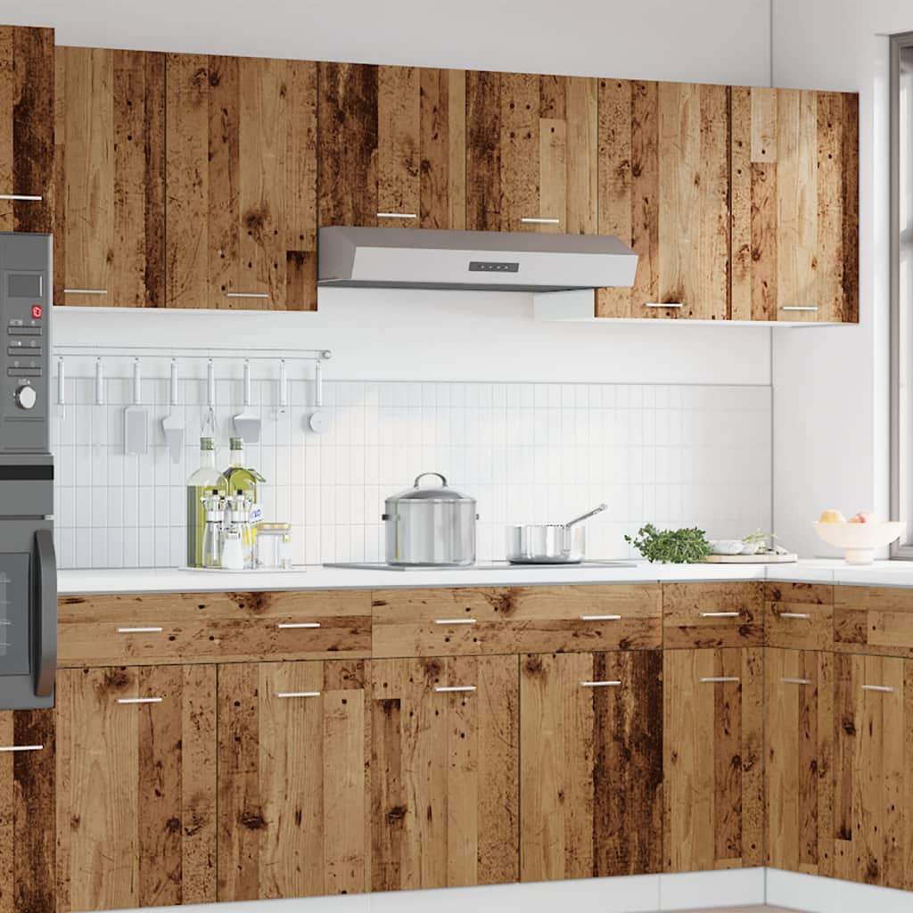 Hengende skap "Lyon" gammelt tre 80x31x60 cm konstruert tre