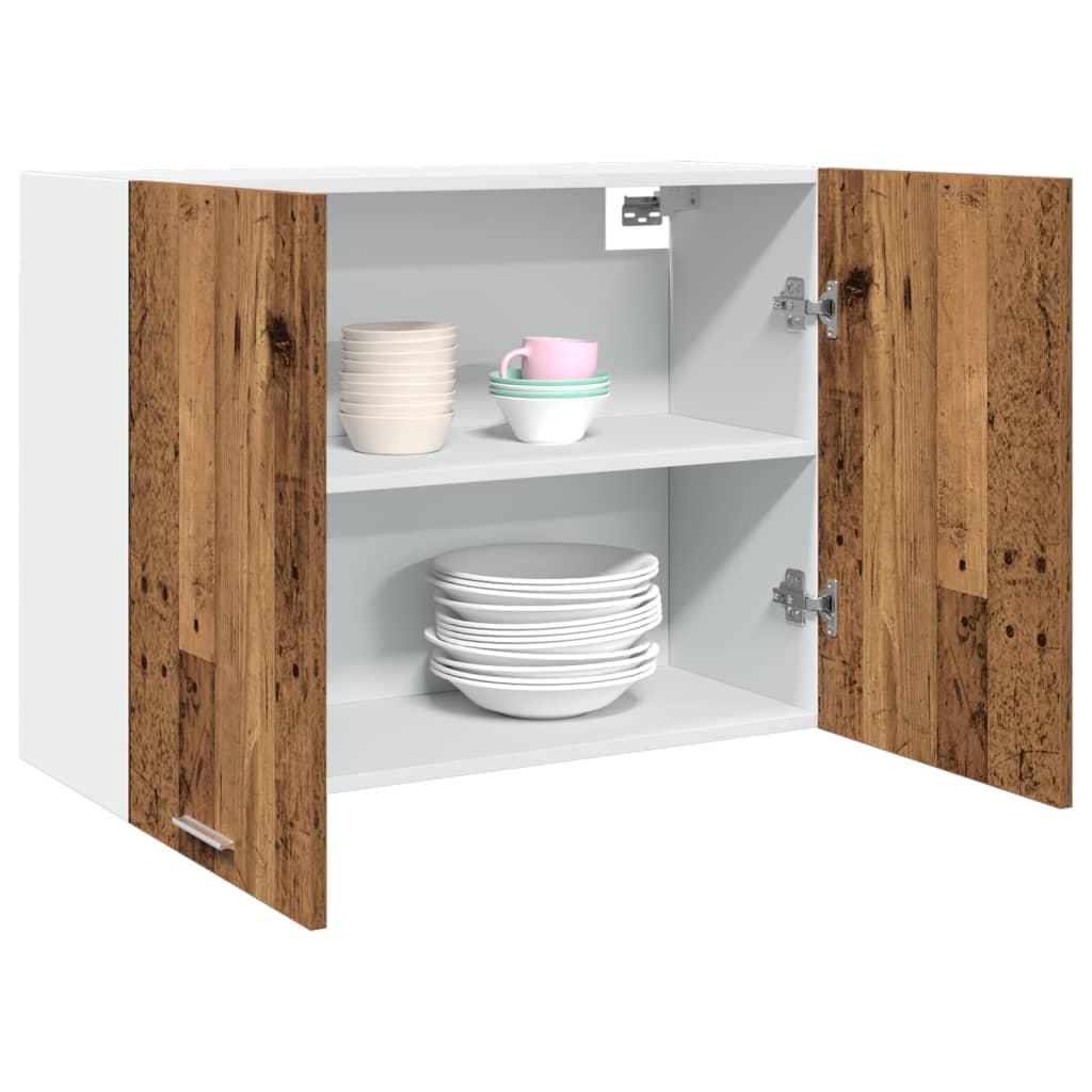 Hengende skap "Lyon" gammelt tre 80x31x60 cm konstruert tre