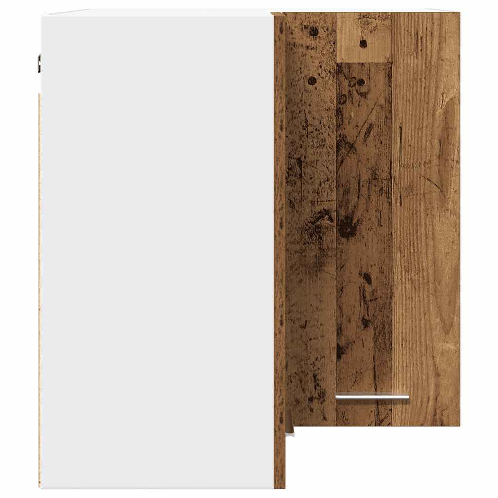 Hengende hjørneskap "Lyon" gammelt tre 57x57x60 cm
