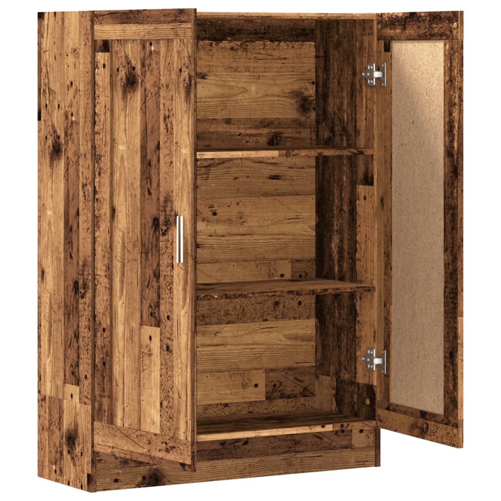 Bokhylle gammelt tre 82,5x30,5x115 cm konstruert tre
