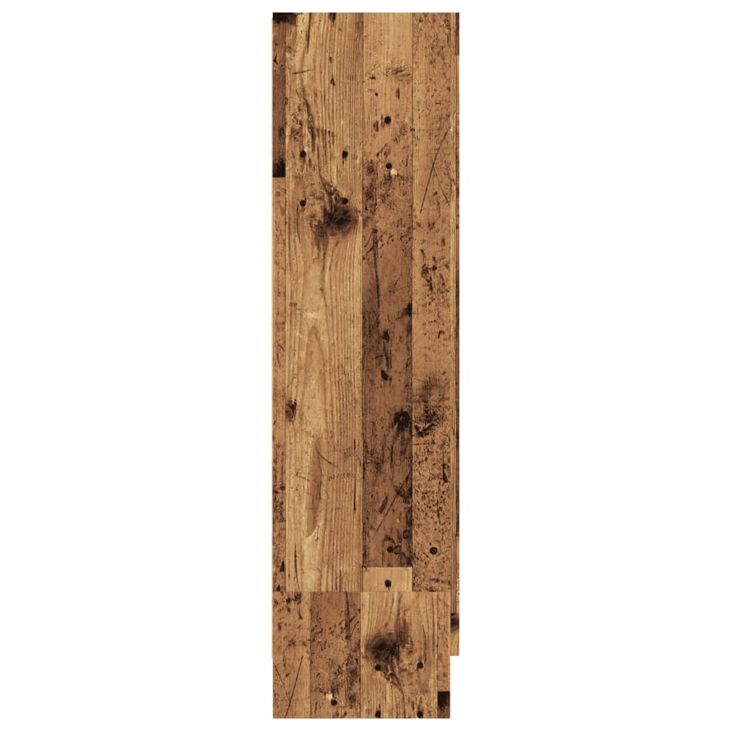 Bokhylle gammelt tre 82,5x30,5x115 cm konstruert tre