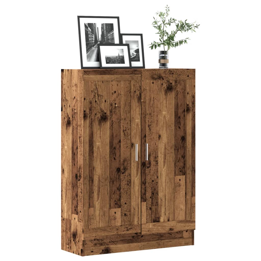 Bokhylle gammelt tre 82,5x30,5x115 cm konstruert tre