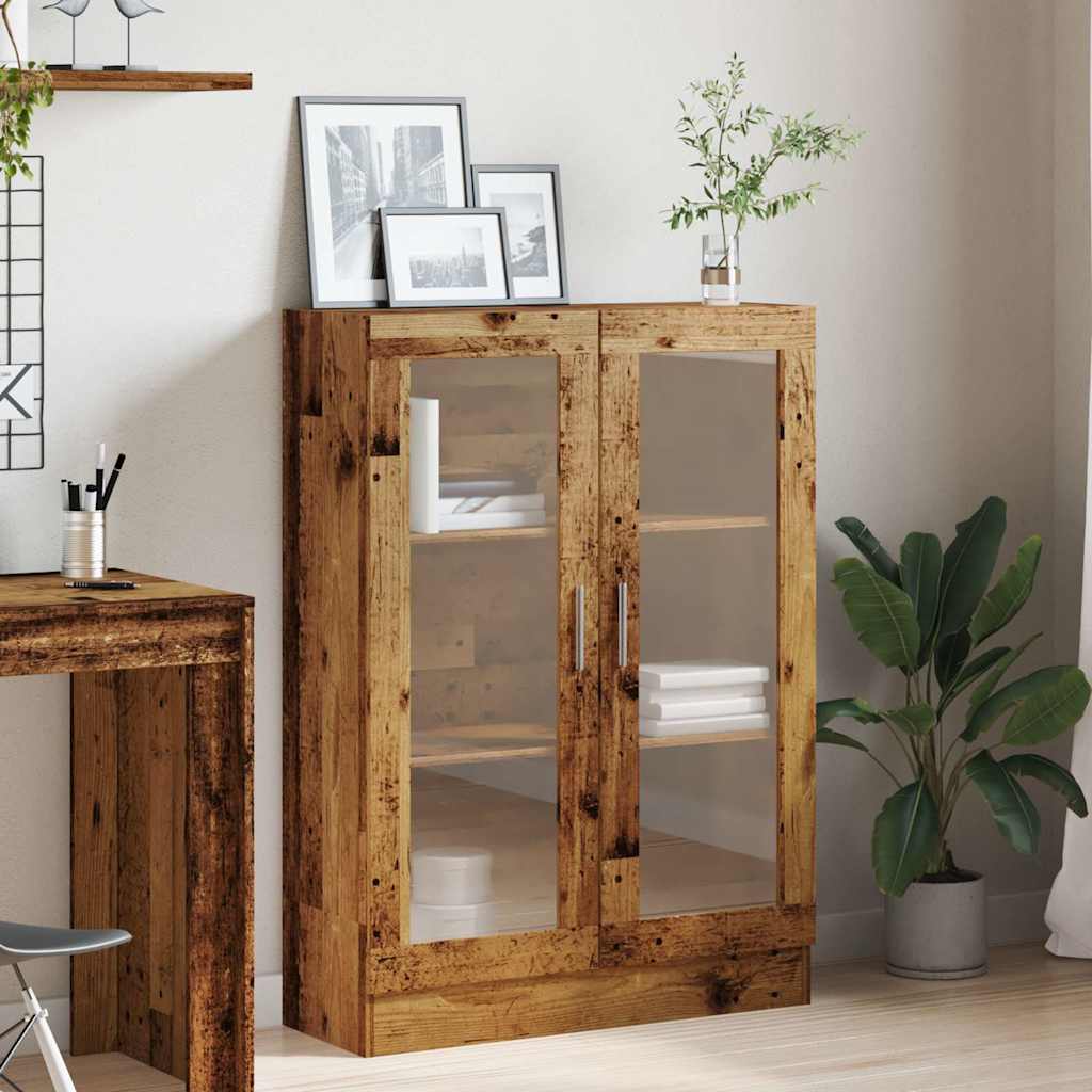Bokhylle gammelt tre 82,5x30,5x115 cm konstruert tre