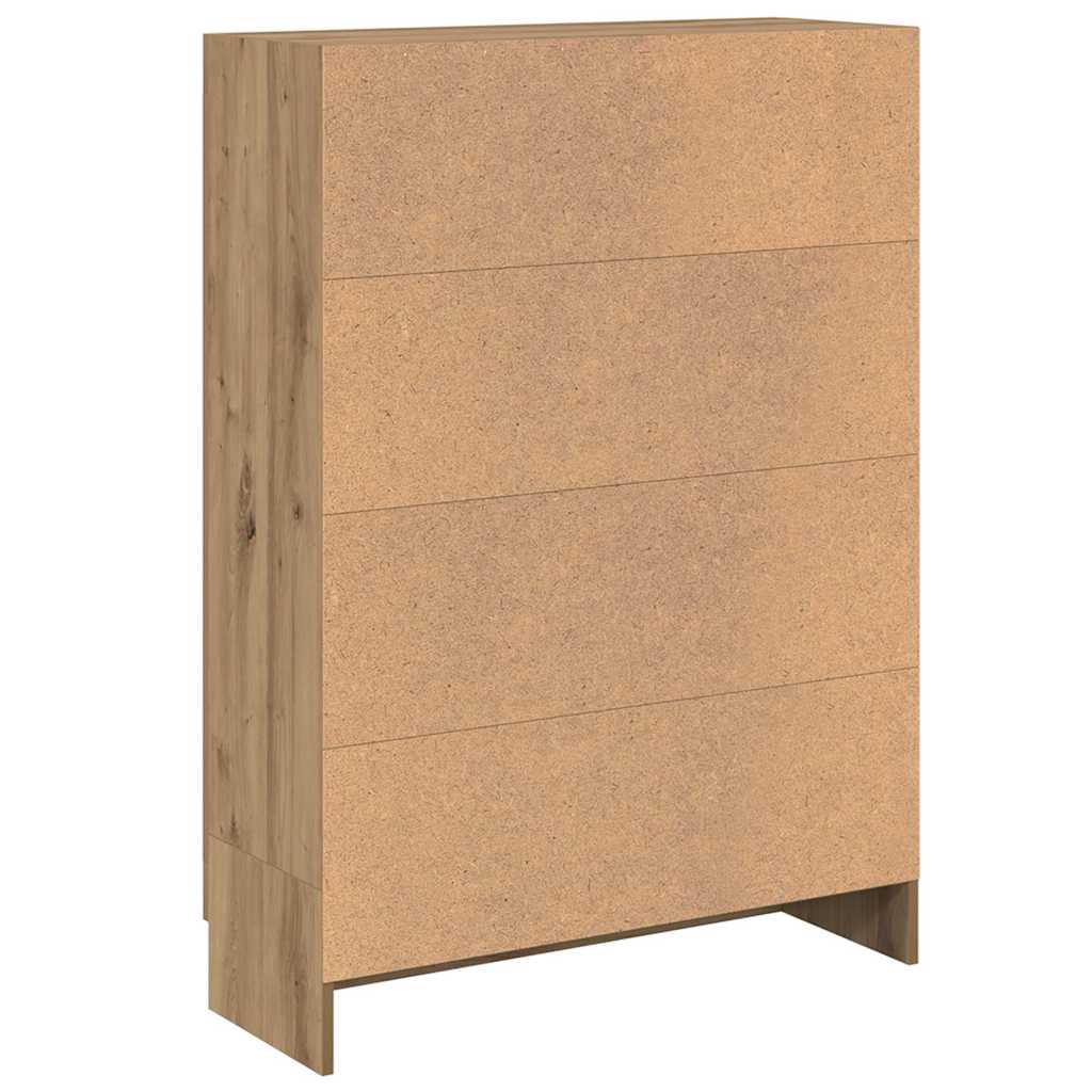 Bokhylle artisan eik 82,5x30,5x115 cm konstruert tre