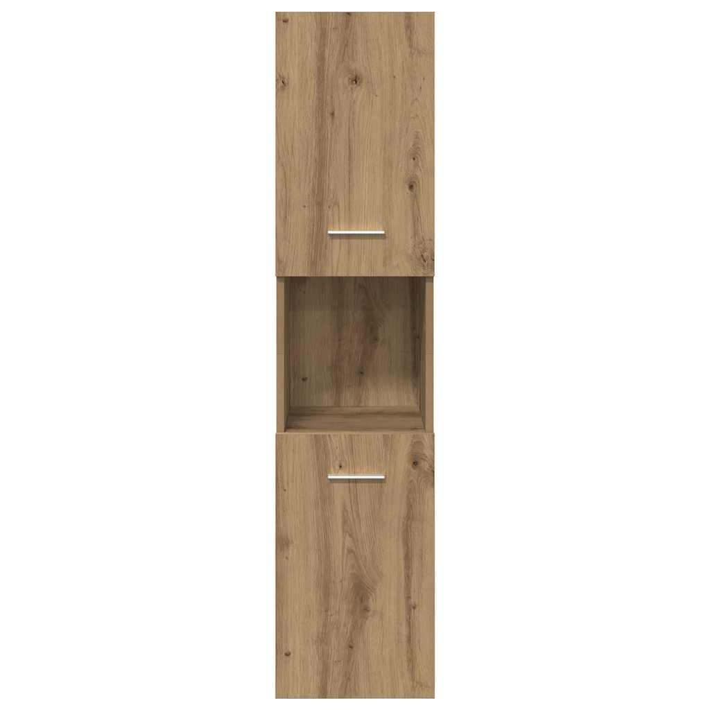 Hengende baderomsskap artisan eik 30x30x130 cm konstruert tre
