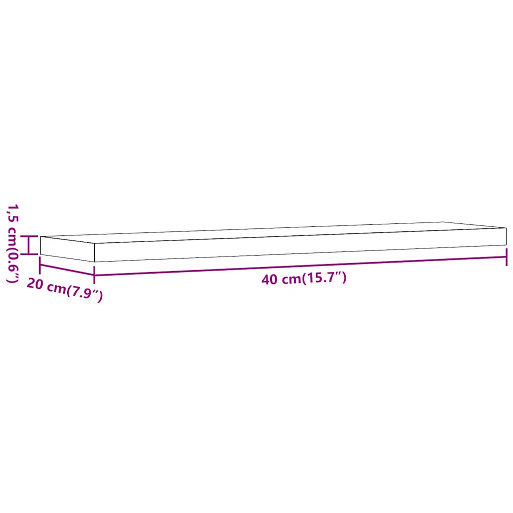 Vegghyller 4 stk gammelt tre 40x20x1,5 cm konstruert tre
