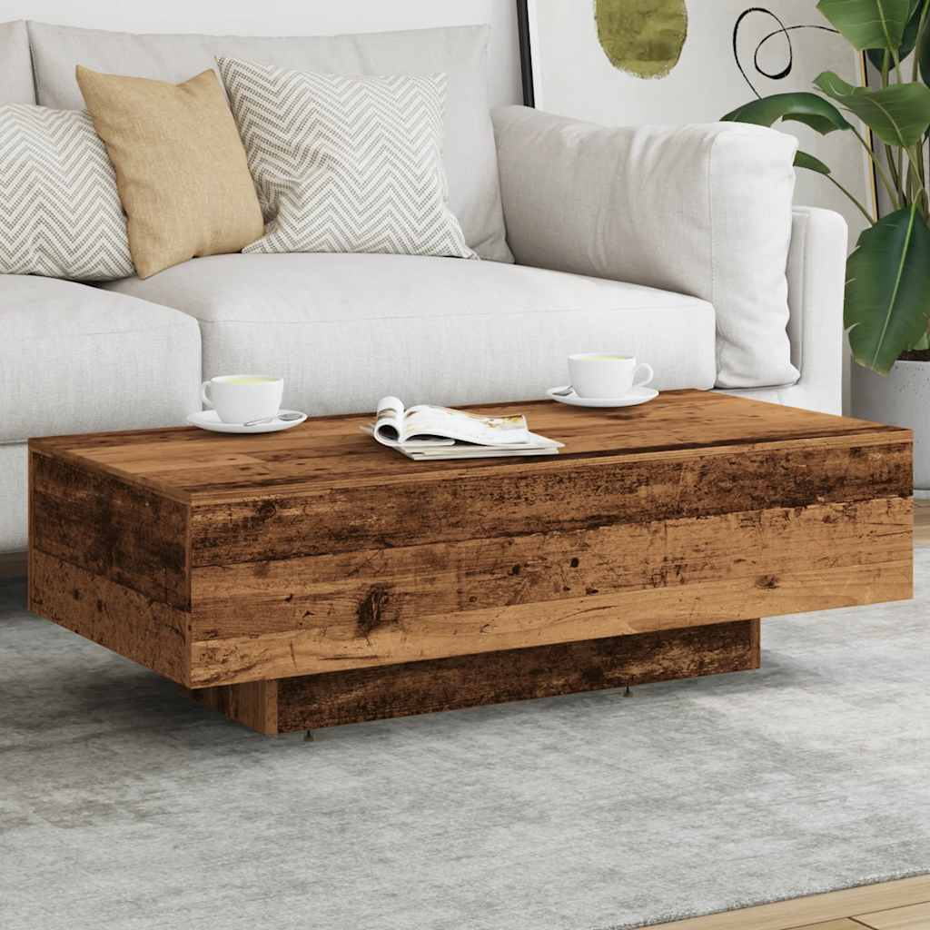 Salongbord gammelt tre 100x49,5x31 cm konstruert tre