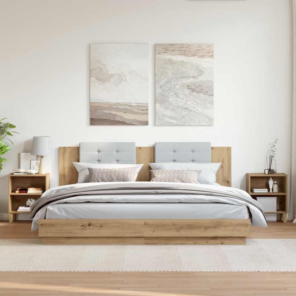 Nattbord 2 stk artisan eik 40x30x50 cm konstruert tre