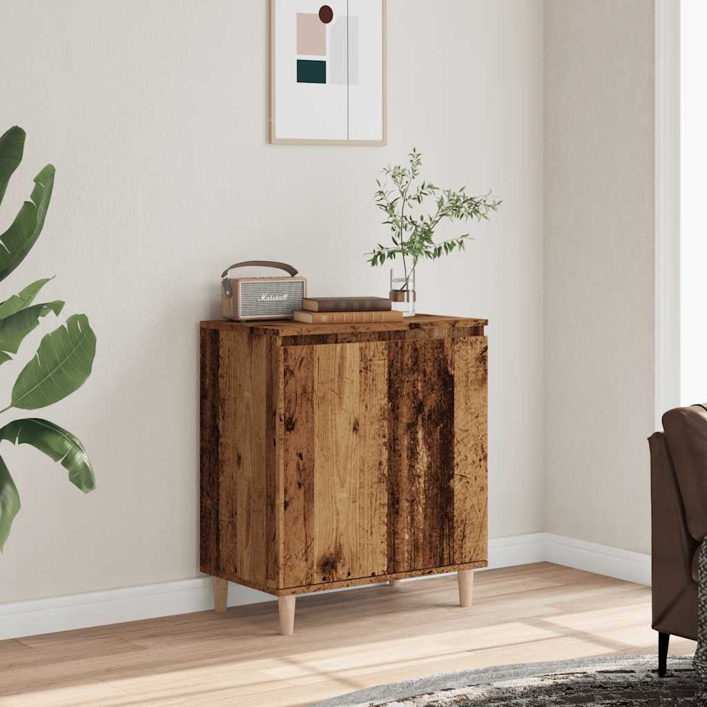 Skjenk gammelt tre 60x35x70 cm konstruert tre
