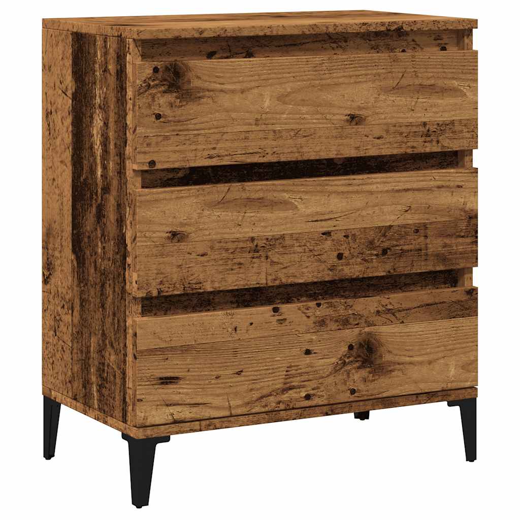 Skjenk gammelt tre 60x35x70 cm konstruert tre