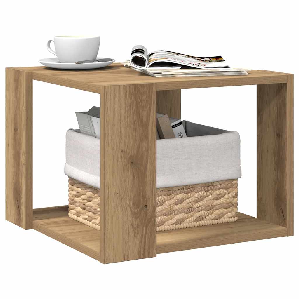 Salongbord artisan eik 40x40x30 cm konstruert tre