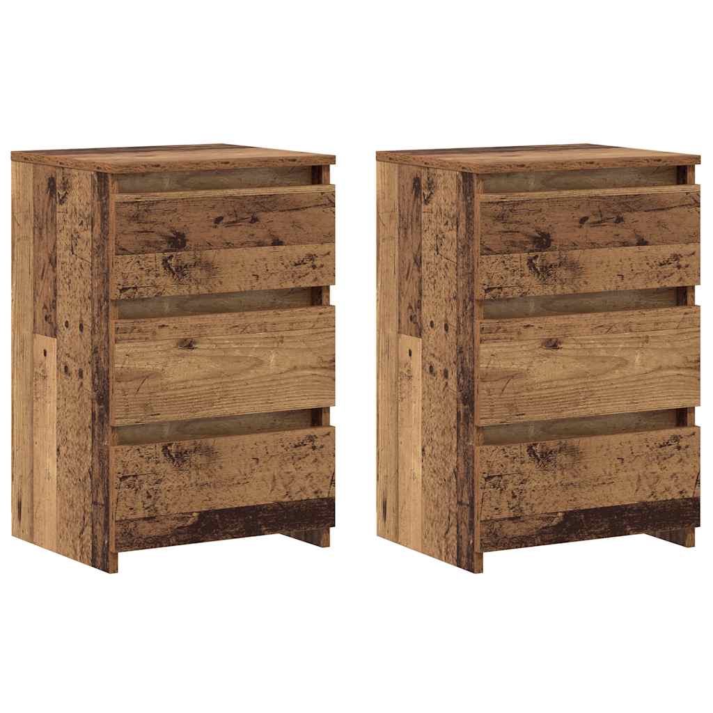 Nattbord 2 stk gammelt tre 40x35x62,5 cm konstruert tre