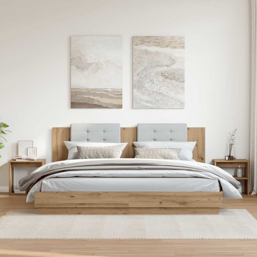 Nattbord 2 stk artisan eik 40x30x40 cm konstruert tre