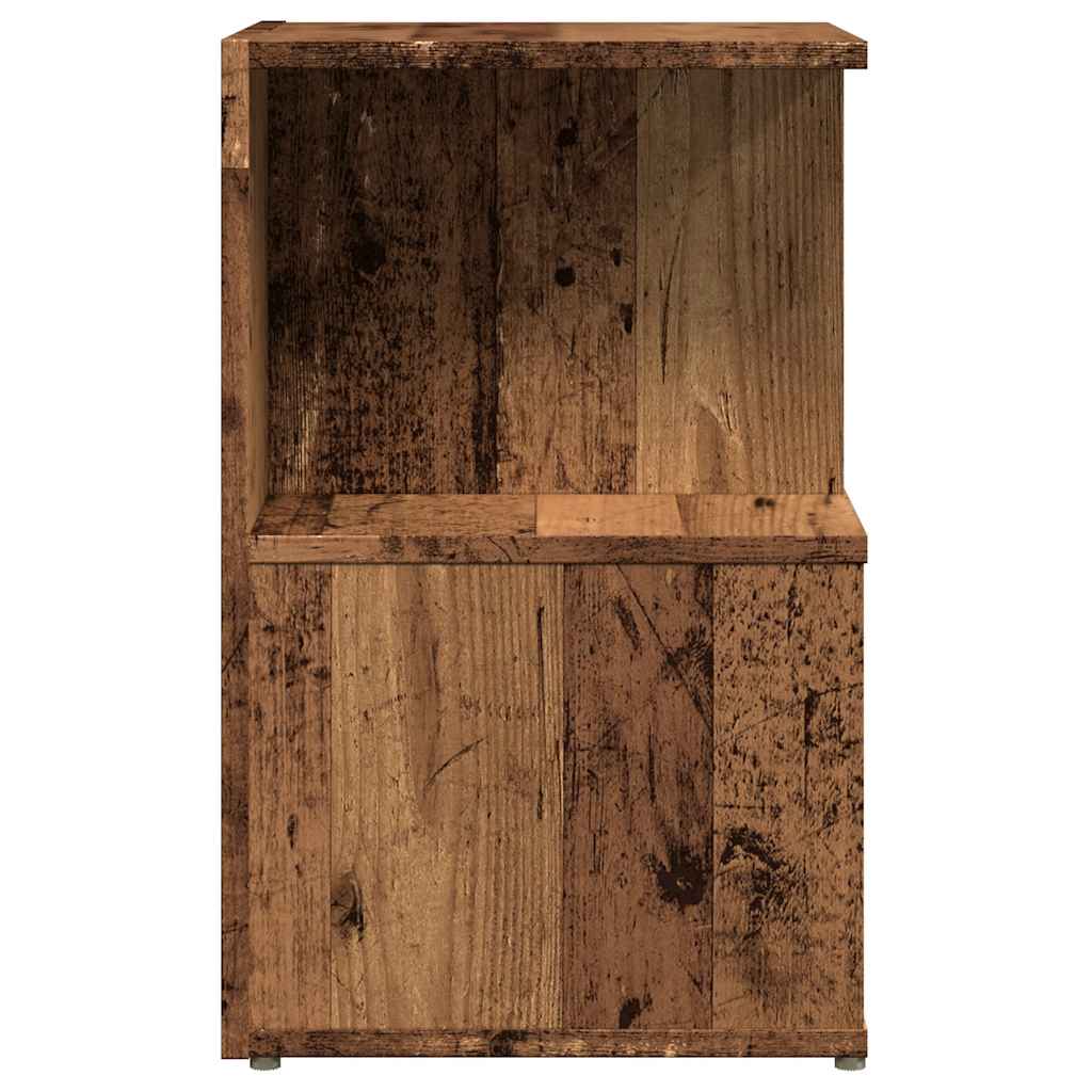 Nattbord 2 stk gammelt tre 35x35x55 cm konstruert tre