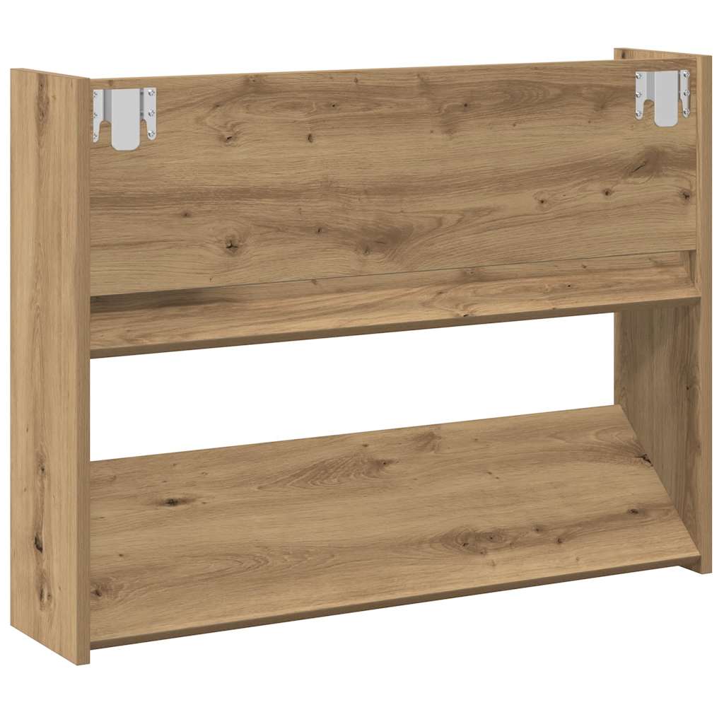 Veggmontert skohylle artisan eik 80x18x60 cm konstruert tre