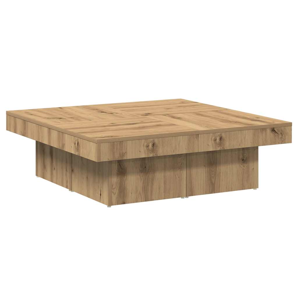Salongbord artisan eik 90x90x28 cm konstruert tre