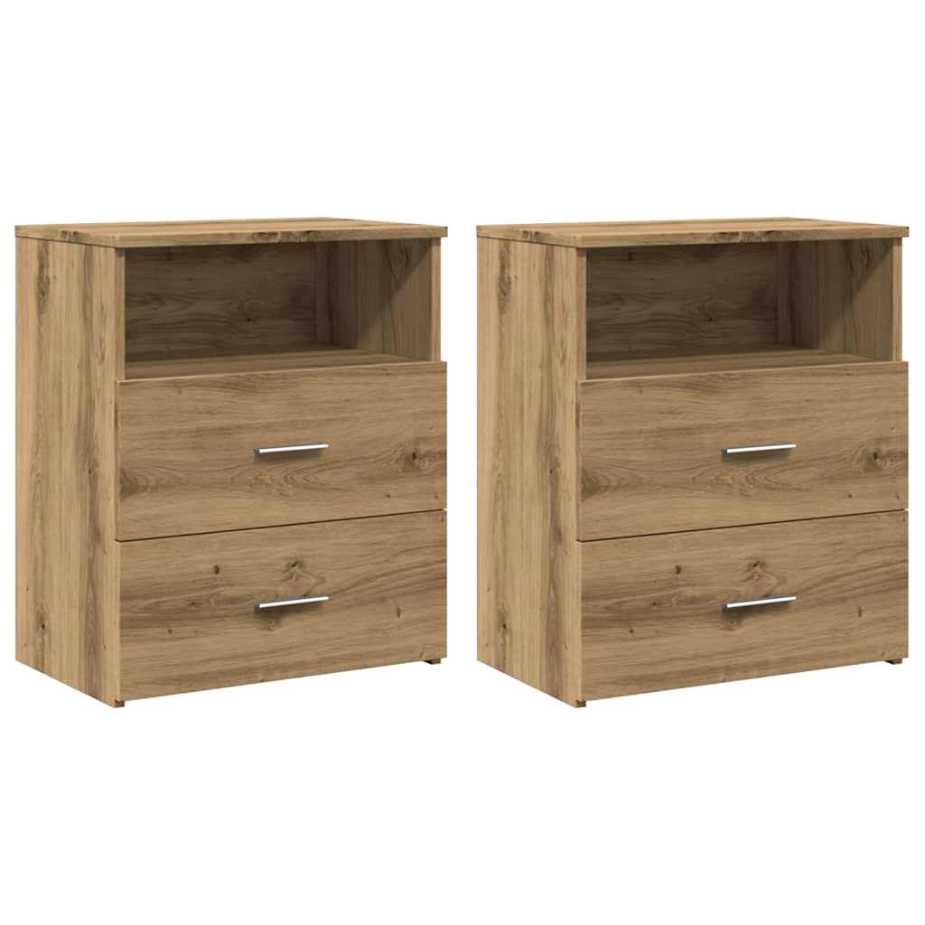 Nattbord 2 stk artisan eik 50x32x60 cm konstruert tre