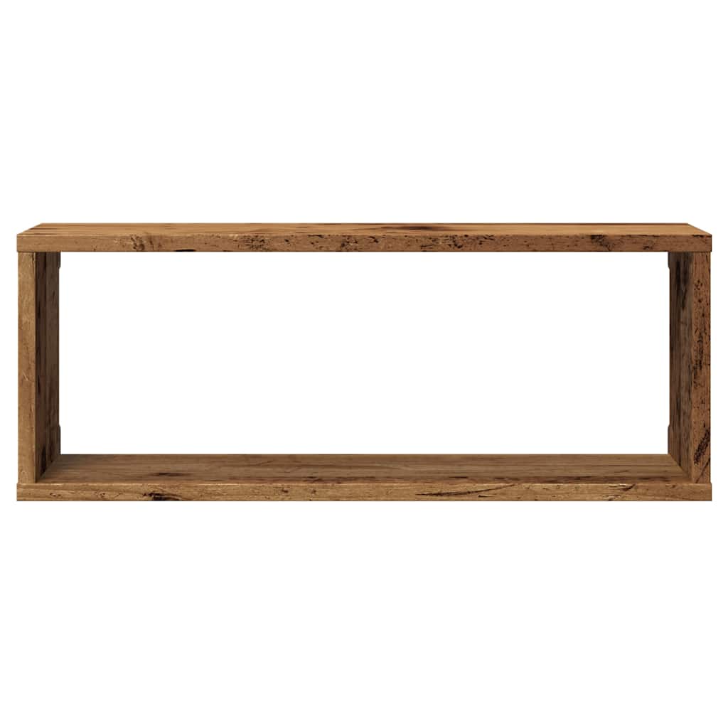 Vegghyller kube 2 stk gammelt tre 60x15x23 cm konstruert tre