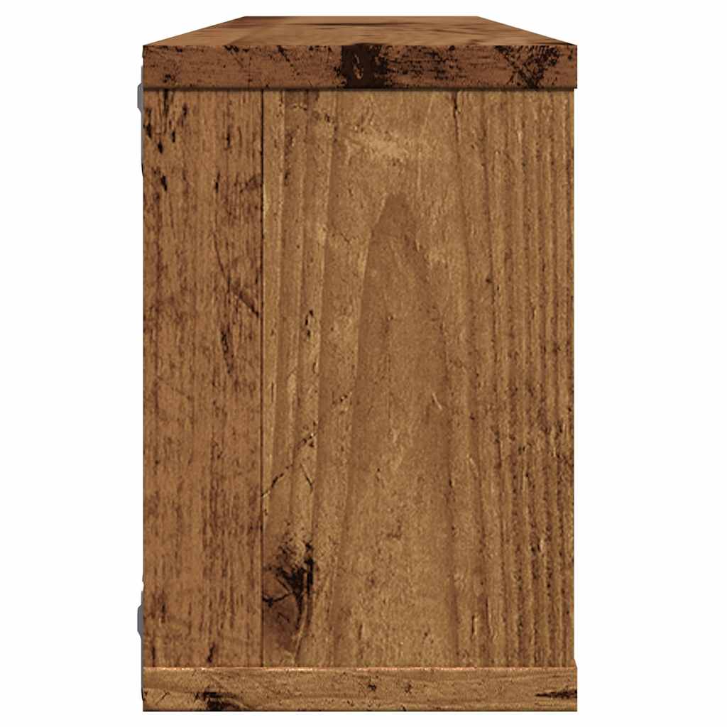 Vegghyller kube 2 stk gammelt tre 60x15x23 cm konstruert tre